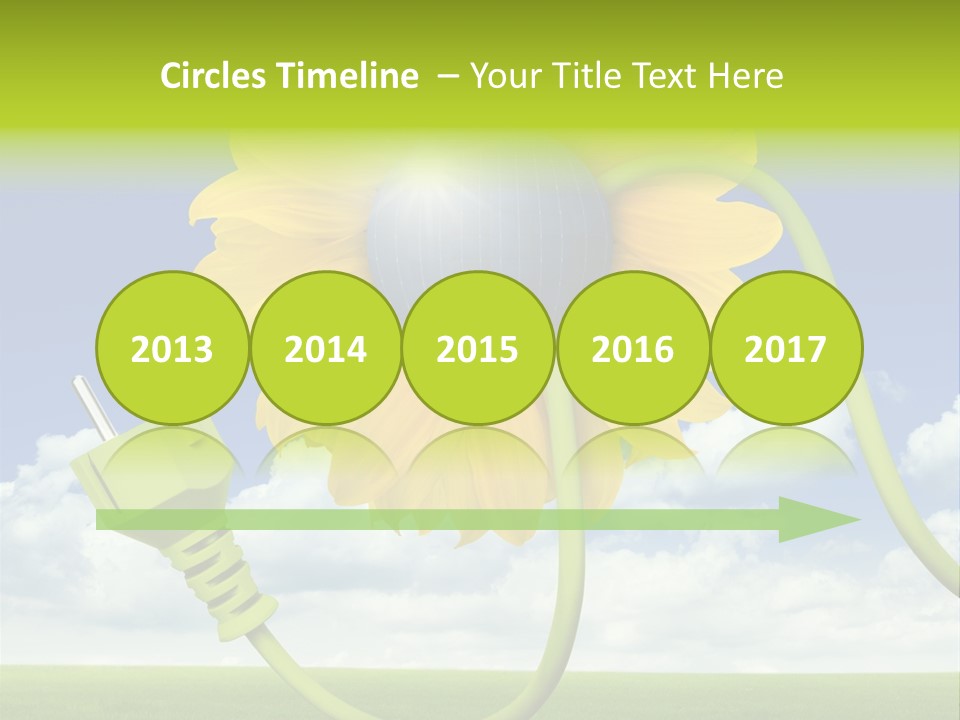 Erneuerbar Blume Wei PowerPoint Template