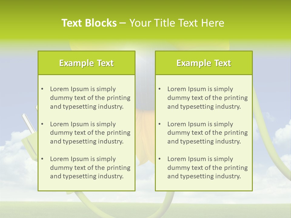 Erneuerbar Blume Wei PowerPoint Template