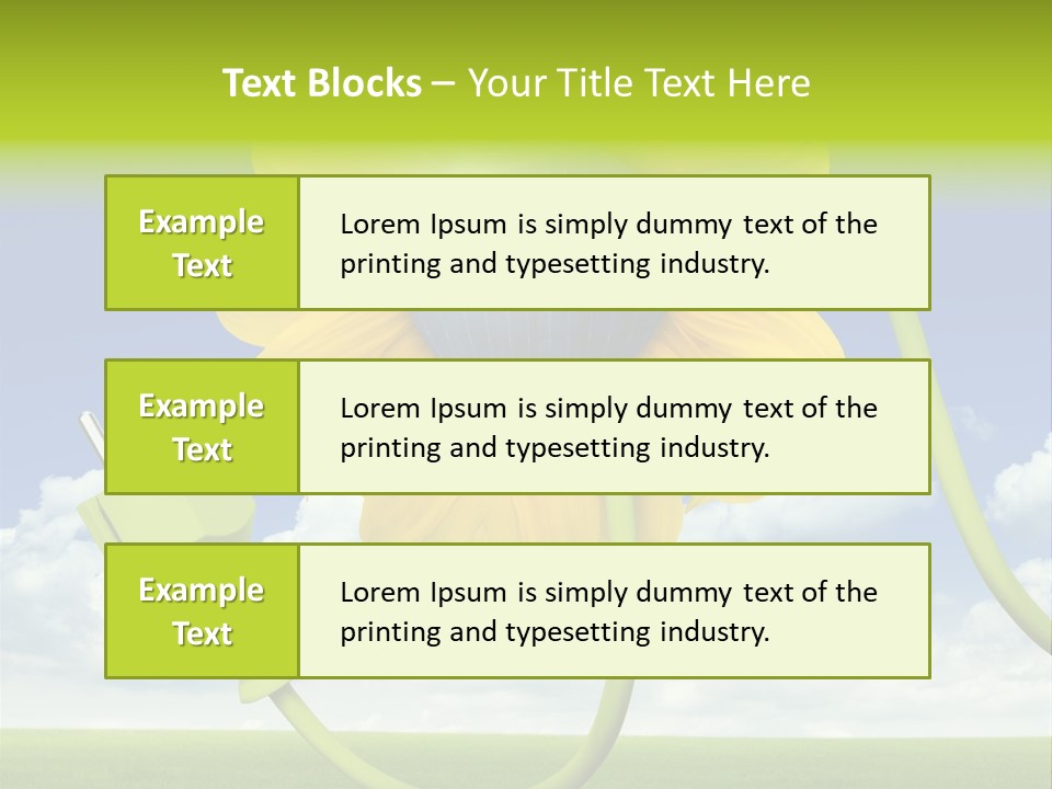 Erneuerbar Blume Wei PowerPoint Template