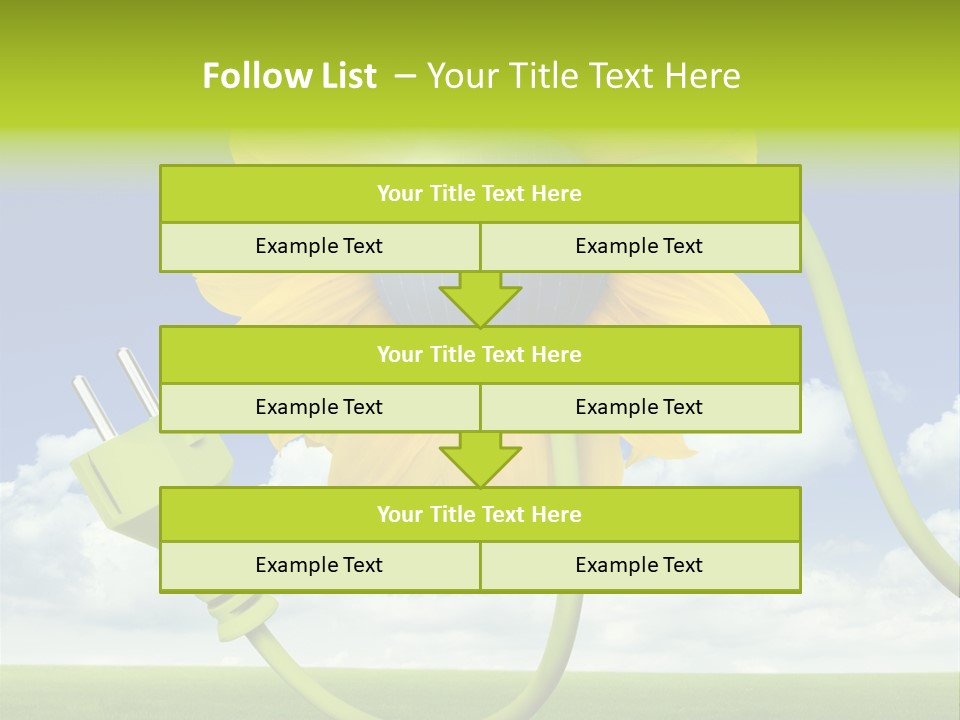 Erneuerbar Blume Wei PowerPoint Template