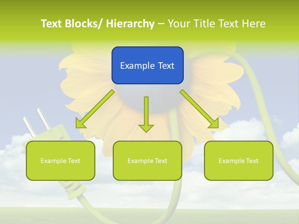 Erneuerbar Blume Wei PowerPoint Template