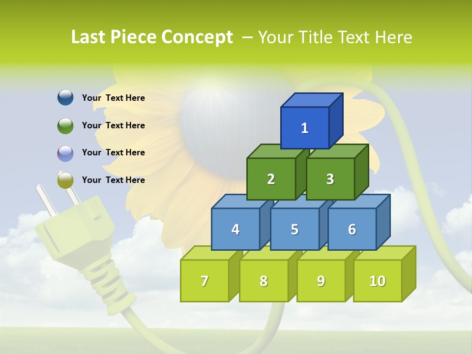 Erneuerbar Blume Wei PowerPoint Template