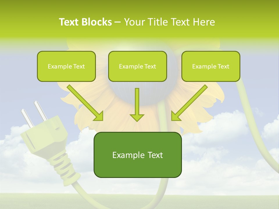 Erneuerbar Blume Wei PowerPoint Template