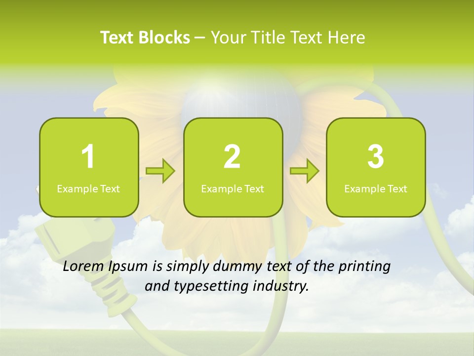 Erneuerbar Blume Wei PowerPoint Template