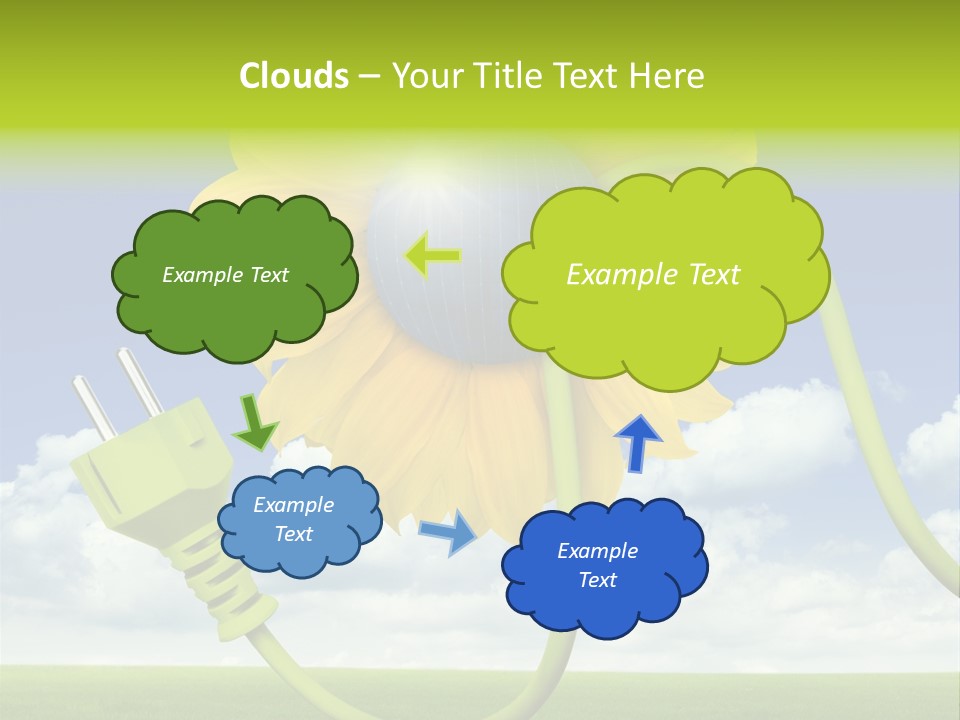 Erneuerbar Blume Wei PowerPoint Template