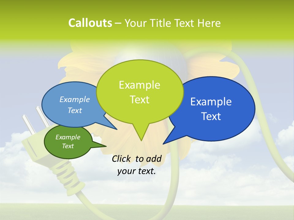 Erneuerbar Blume Wei PowerPoint Template