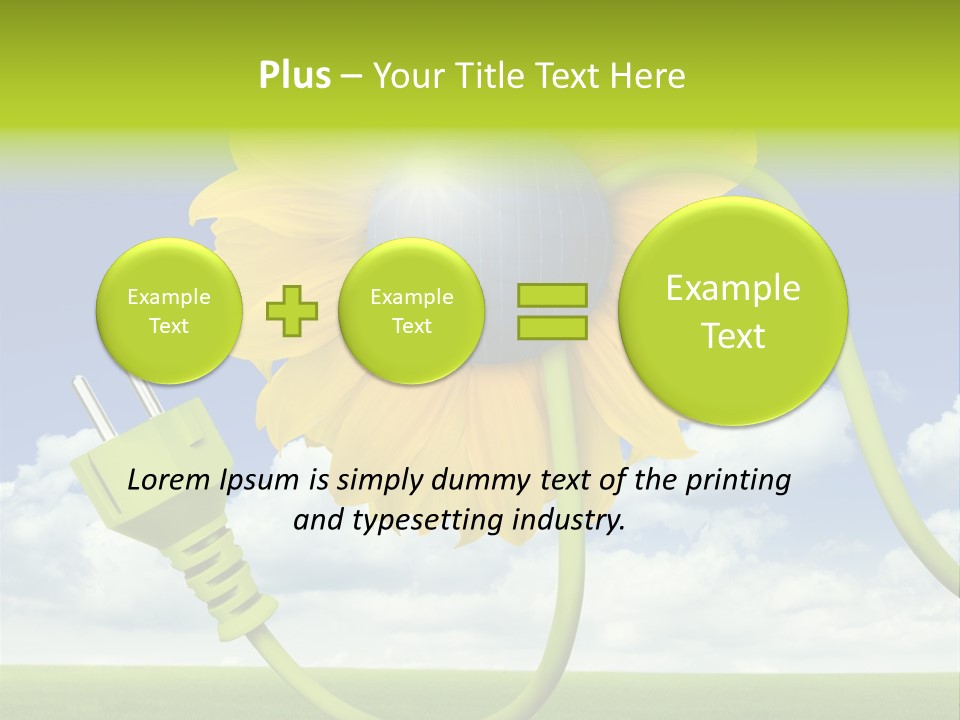 Erneuerbar Blume Wei PowerPoint Template