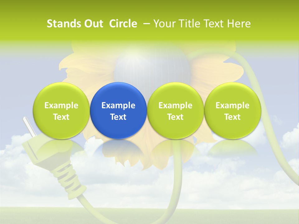 Erneuerbar Blume Wei PowerPoint Template