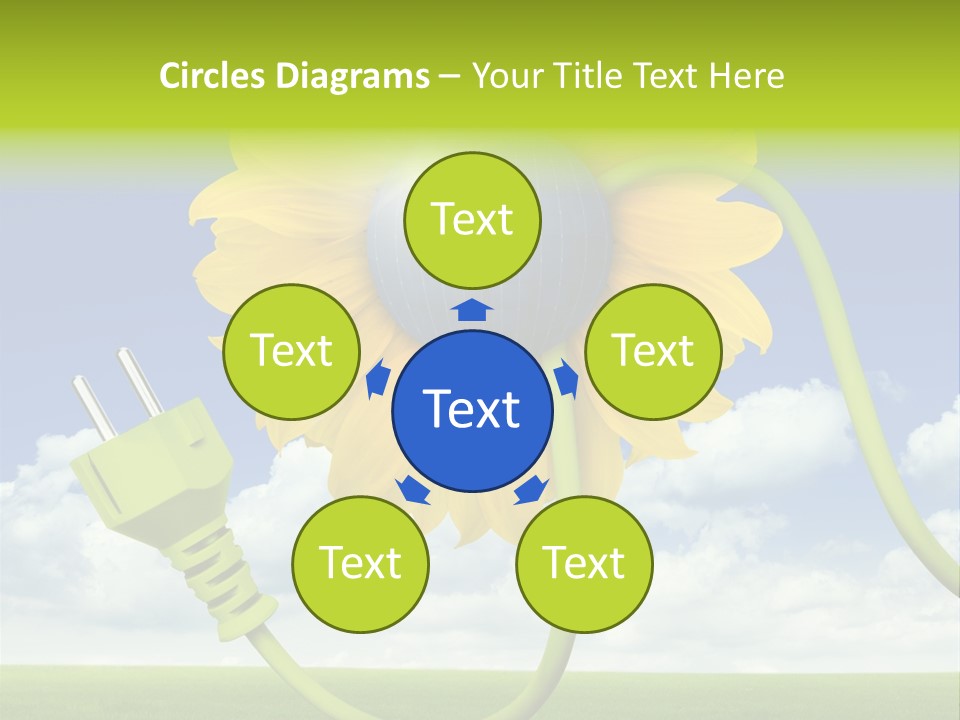 Erneuerbar Blume Wei PowerPoint Template