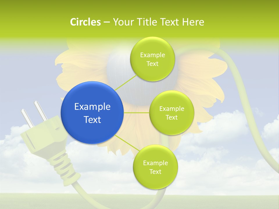 Erneuerbar Blume Wei PowerPoint Template