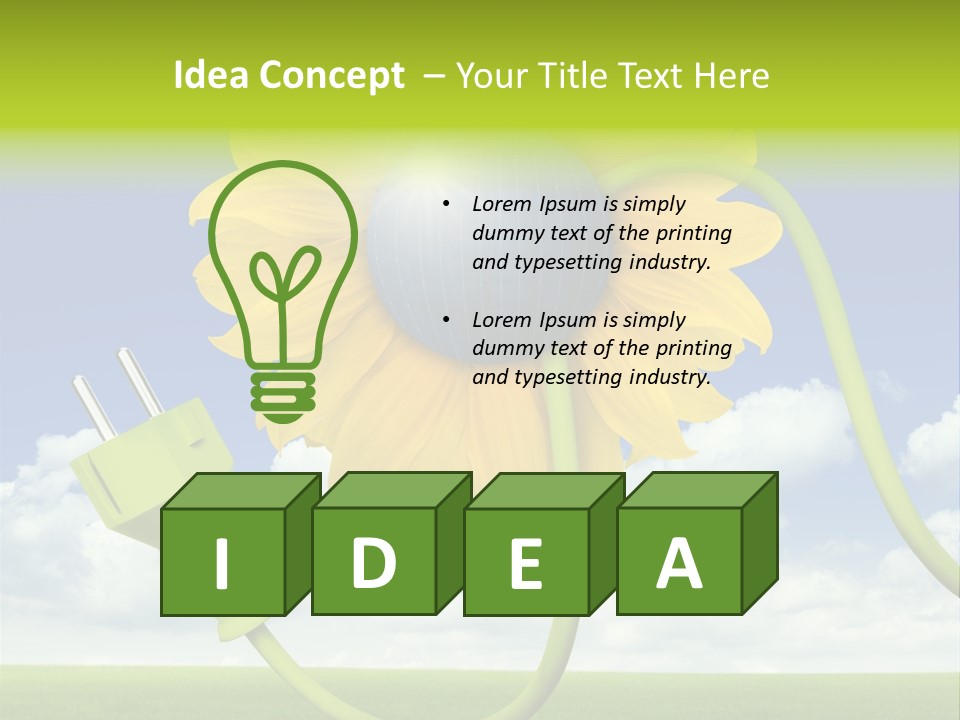 Erneuerbar Blume Wei PowerPoint Template