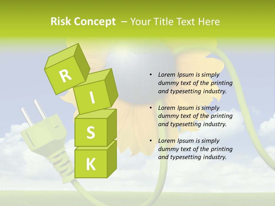 Erneuerbar Blume Wei PowerPoint Template