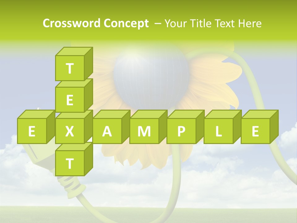 Erneuerbar Blume Wei PowerPoint Template