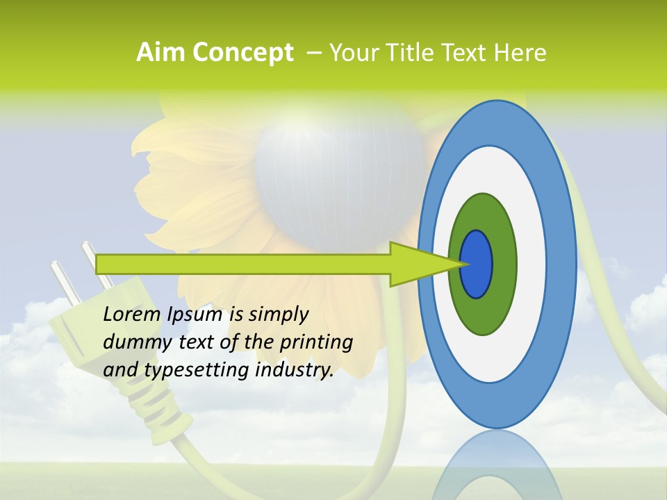 Erneuerbar Blume Wei PowerPoint Template