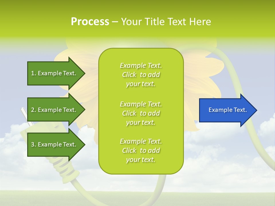 Erneuerbar Blume Wei PowerPoint Template