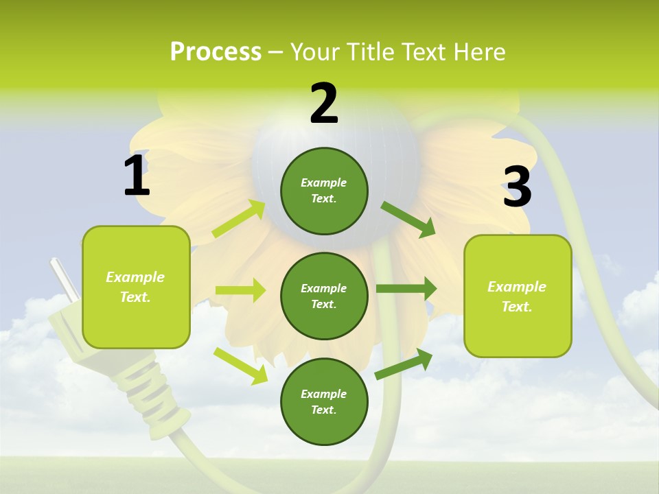 Erneuerbar Blume Wei PowerPoint Template