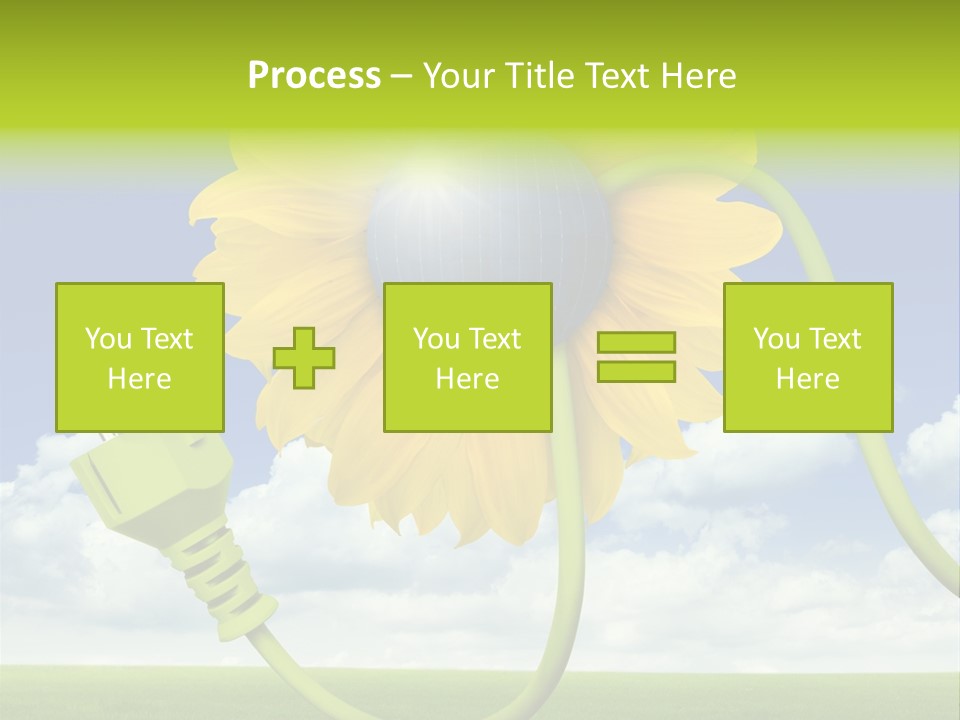 Erneuerbar Blume Wei PowerPoint Template