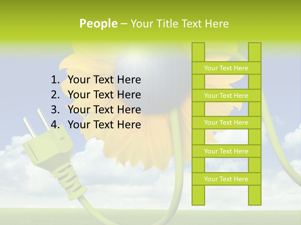 Erneuerbar Blume Wei PowerPoint Template