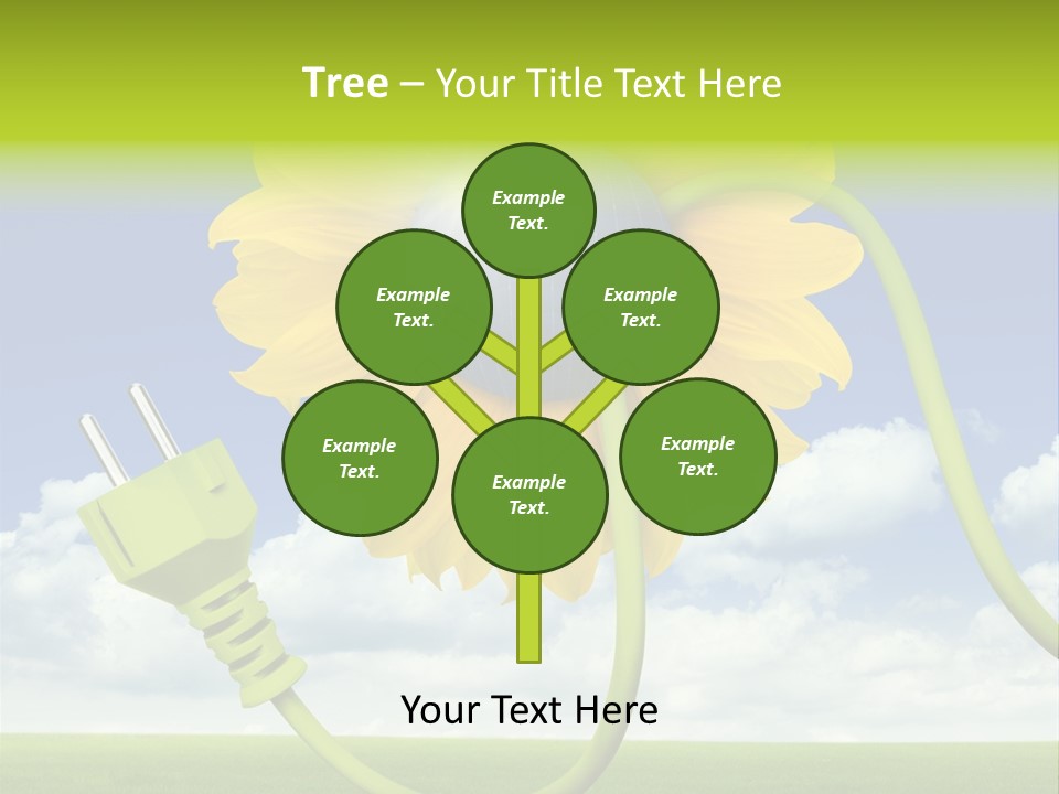 Erneuerbar Blume Wei PowerPoint Template