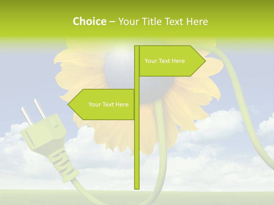 Erneuerbar Blume Wei PowerPoint Template