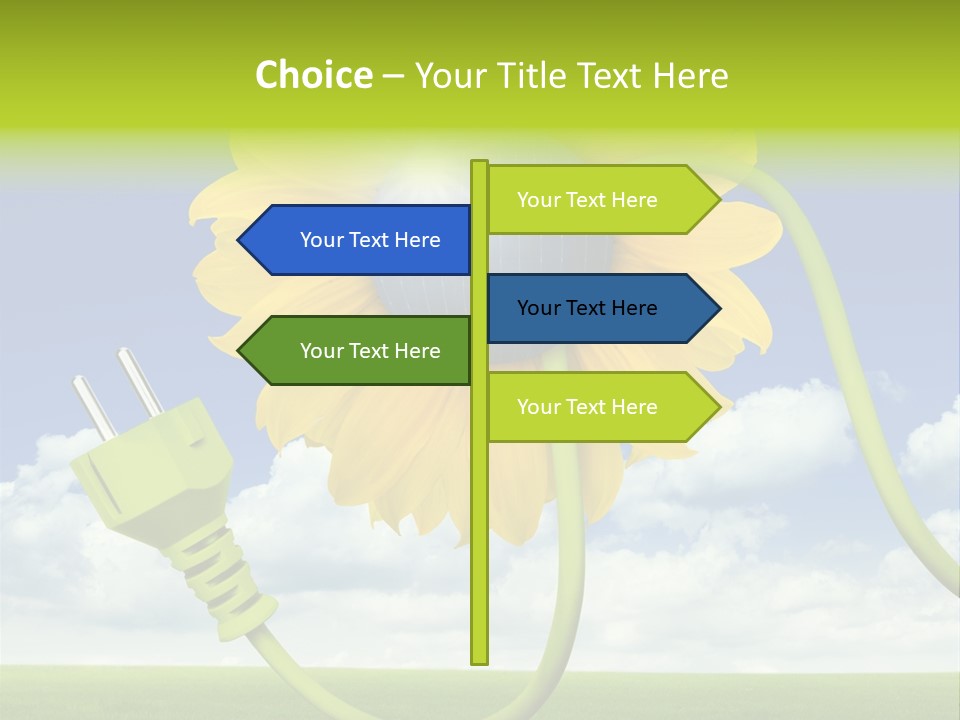 Erneuerbar Blume Wei PowerPoint Template