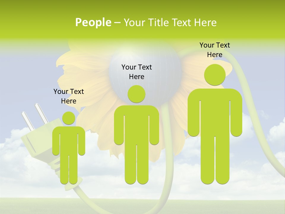 Erneuerbar Blume Wei PowerPoint Template