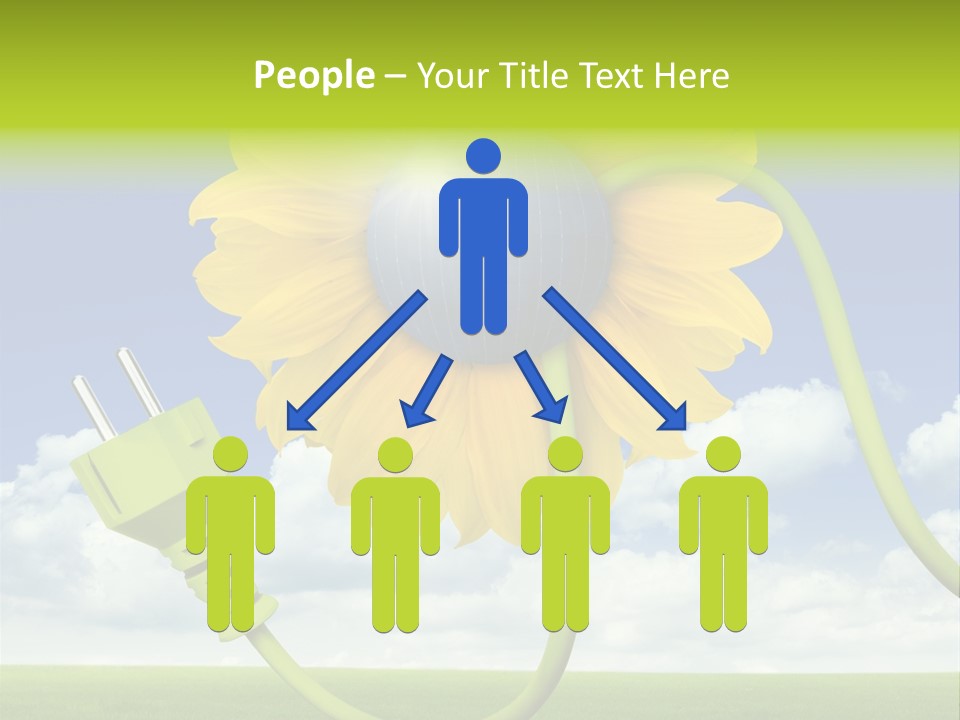 Erneuerbar Blume Wei PowerPoint Template