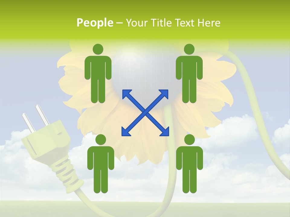 Erneuerbar Blume Wei PowerPoint Template