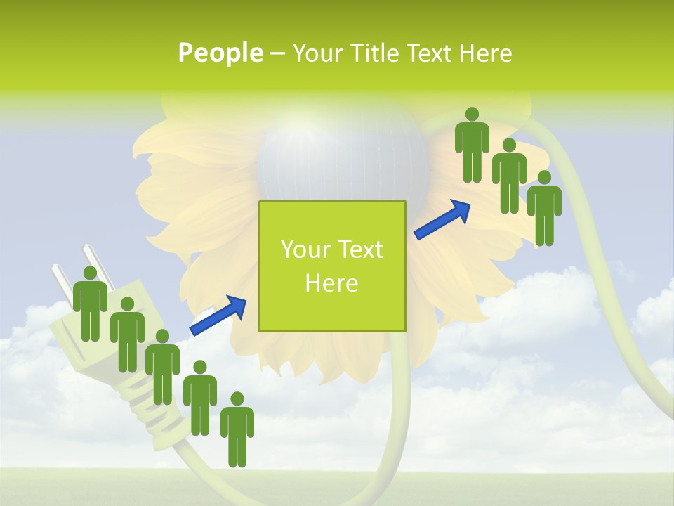 Erneuerbar Blume Wei PowerPoint Template