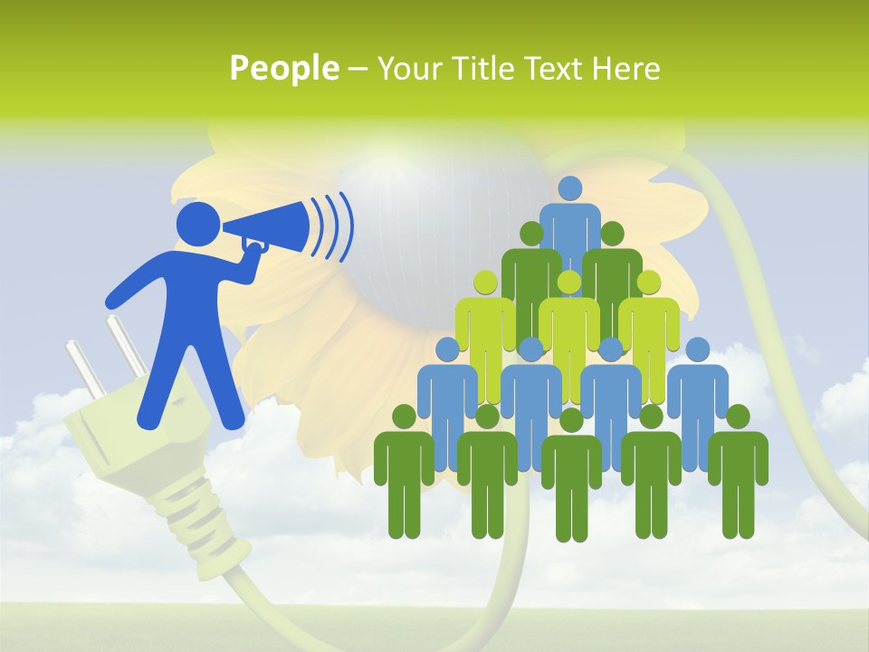 Erneuerbar Blume Wei PowerPoint Template