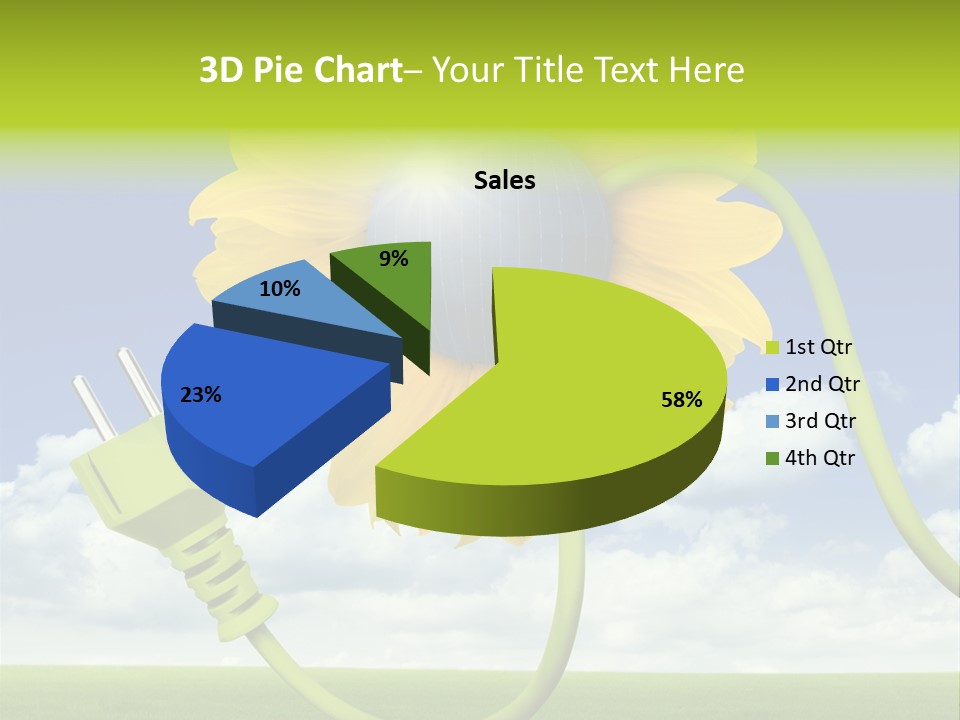 Erneuerbar Blume Wei PowerPoint Template