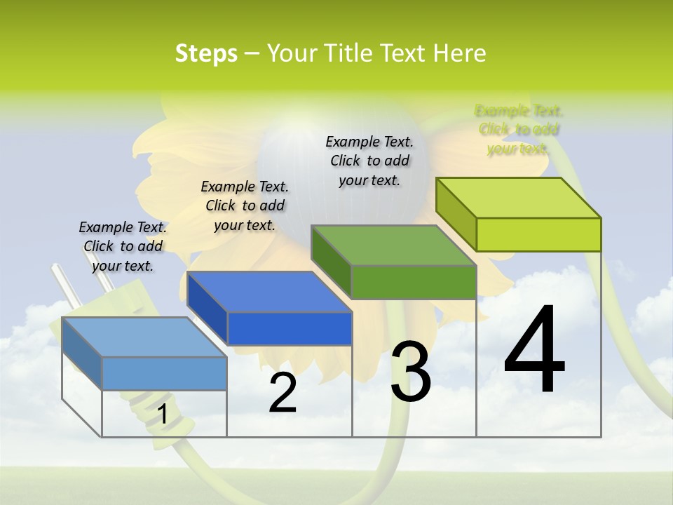 Erneuerbar Blume Wei PowerPoint Template