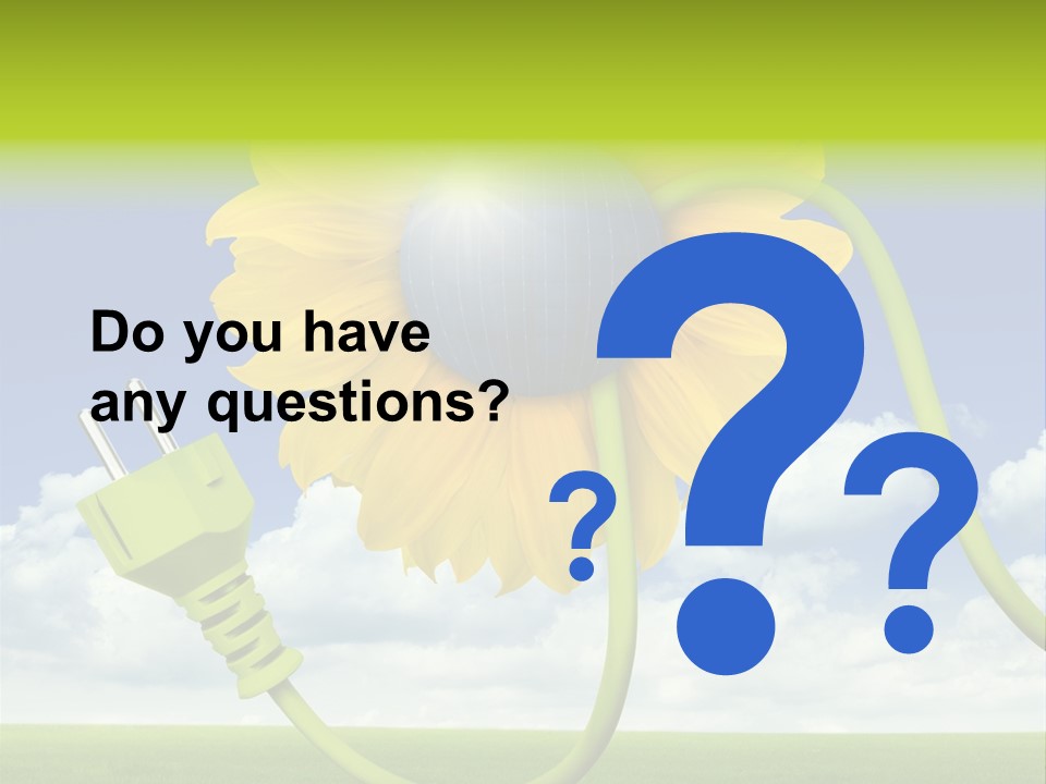 Erneuerbar Blume Wei PowerPoint Template