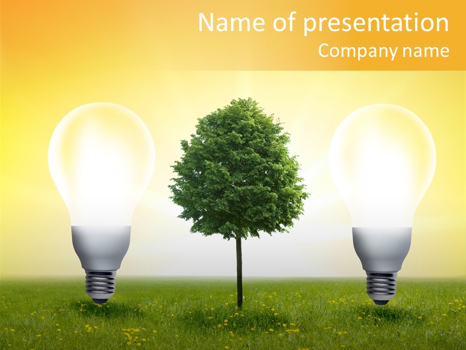 Lampe Schutz Baum PowerPoint Template