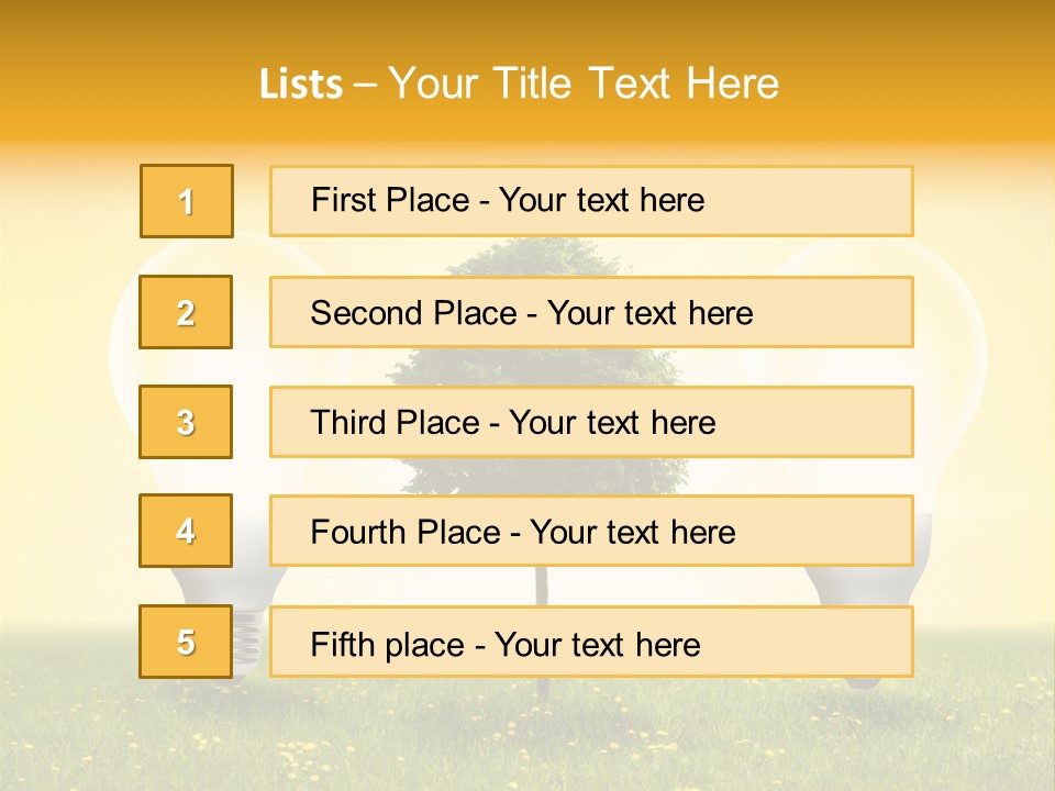 Lampe Schutz Baum PowerPoint Template