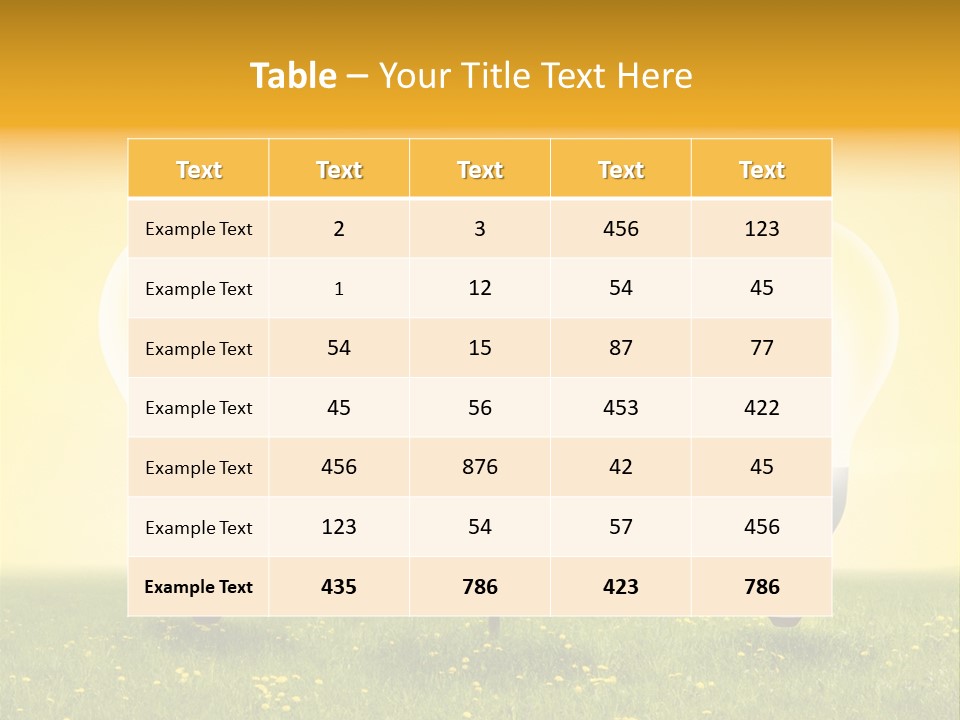 Lampe Schutz Baum PowerPoint Template