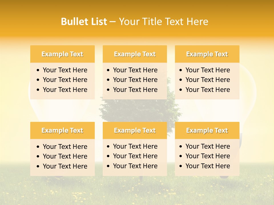 Lampe Schutz Baum PowerPoint Template