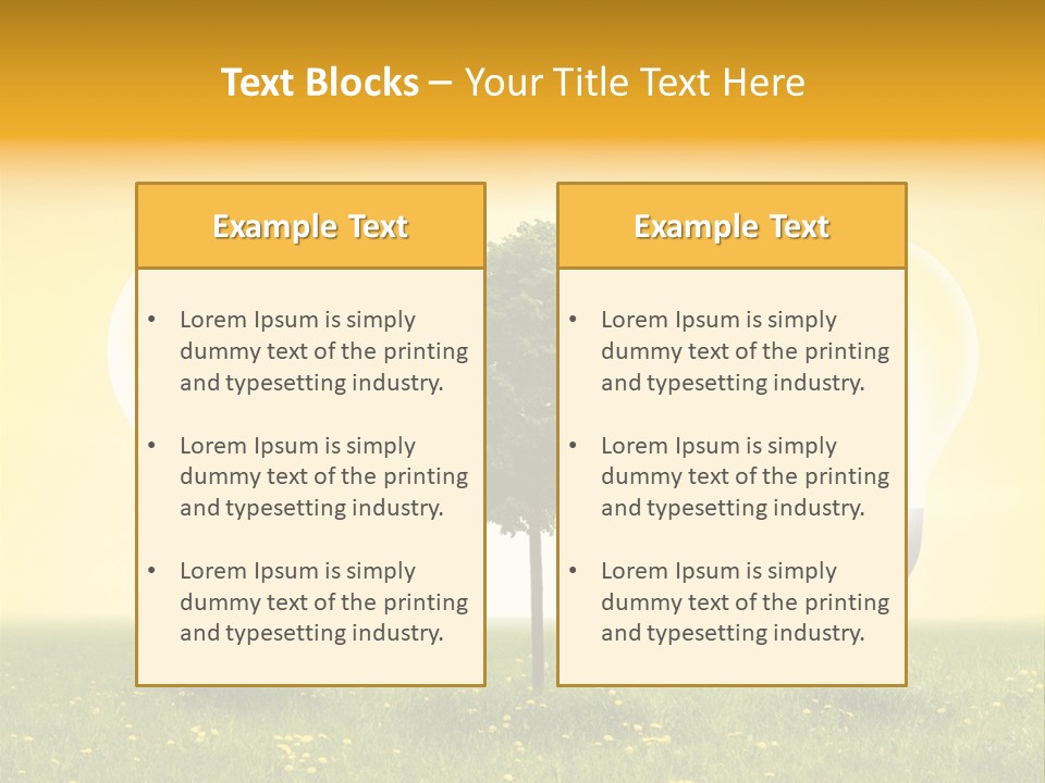 Lampe Schutz Baum PowerPoint Template