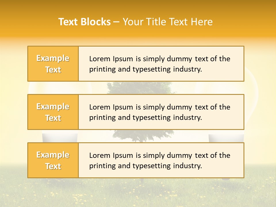 Lampe Schutz Baum PowerPoint Template