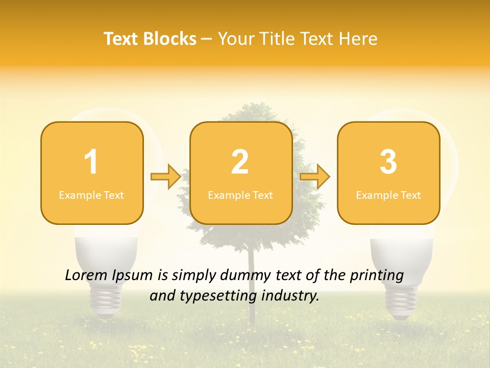 Lampe Schutz Baum PowerPoint Template