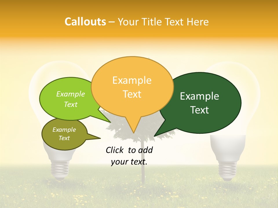 Lampe Schutz Baum PowerPoint Template
