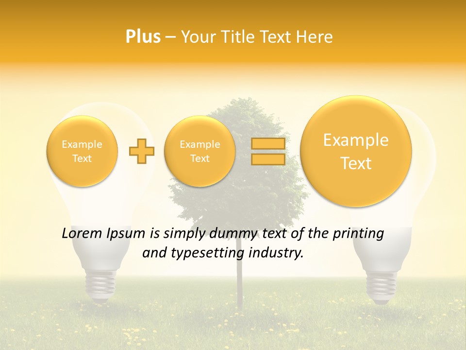 Lampe Schutz Baum PowerPoint Template