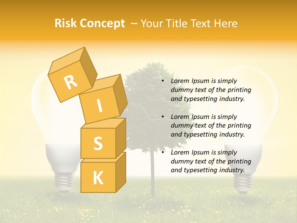 Lampe Schutz Baum PowerPoint Template