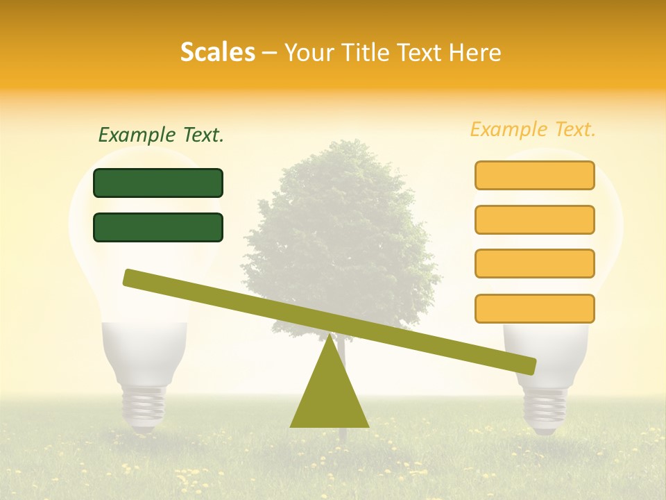 Lampe Schutz Baum PowerPoint Template