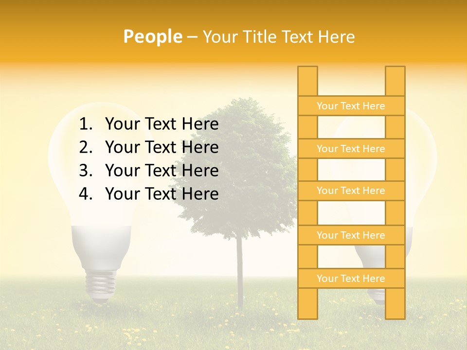 Lampe Schutz Baum PowerPoint Template