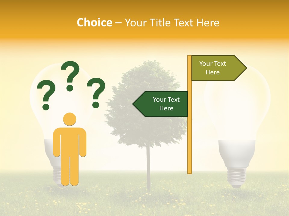 Lampe Schutz Baum PowerPoint Template