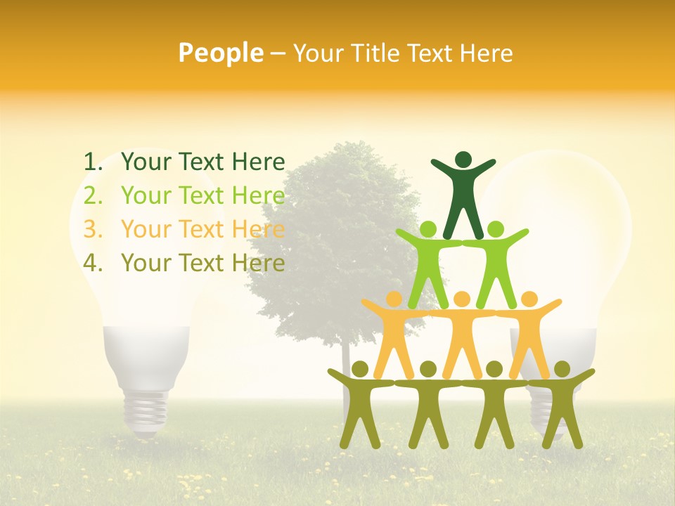 Lampe Schutz Baum PowerPoint Template