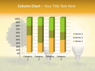 Leuchten Energie Gras PowerPoint Template