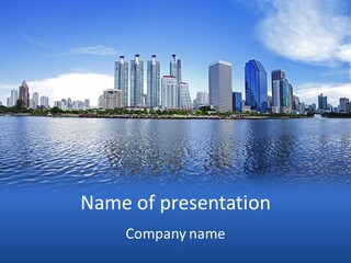 Light Metropolis Over PowerPoint Template