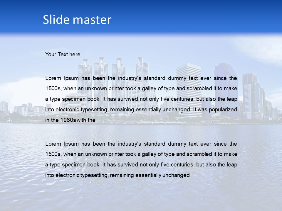 Light Metropolis Over PowerPoint Template